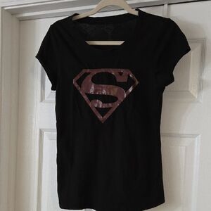 DC Comics Black and Brown Superman Women's Tee